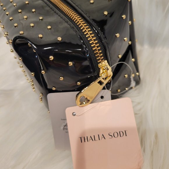Thalia Sodi Cosmetic Bags & Cases for Women on Sale up to 90  Thalia Sodi Shiny Black w/ Studs Cosmetic Bag